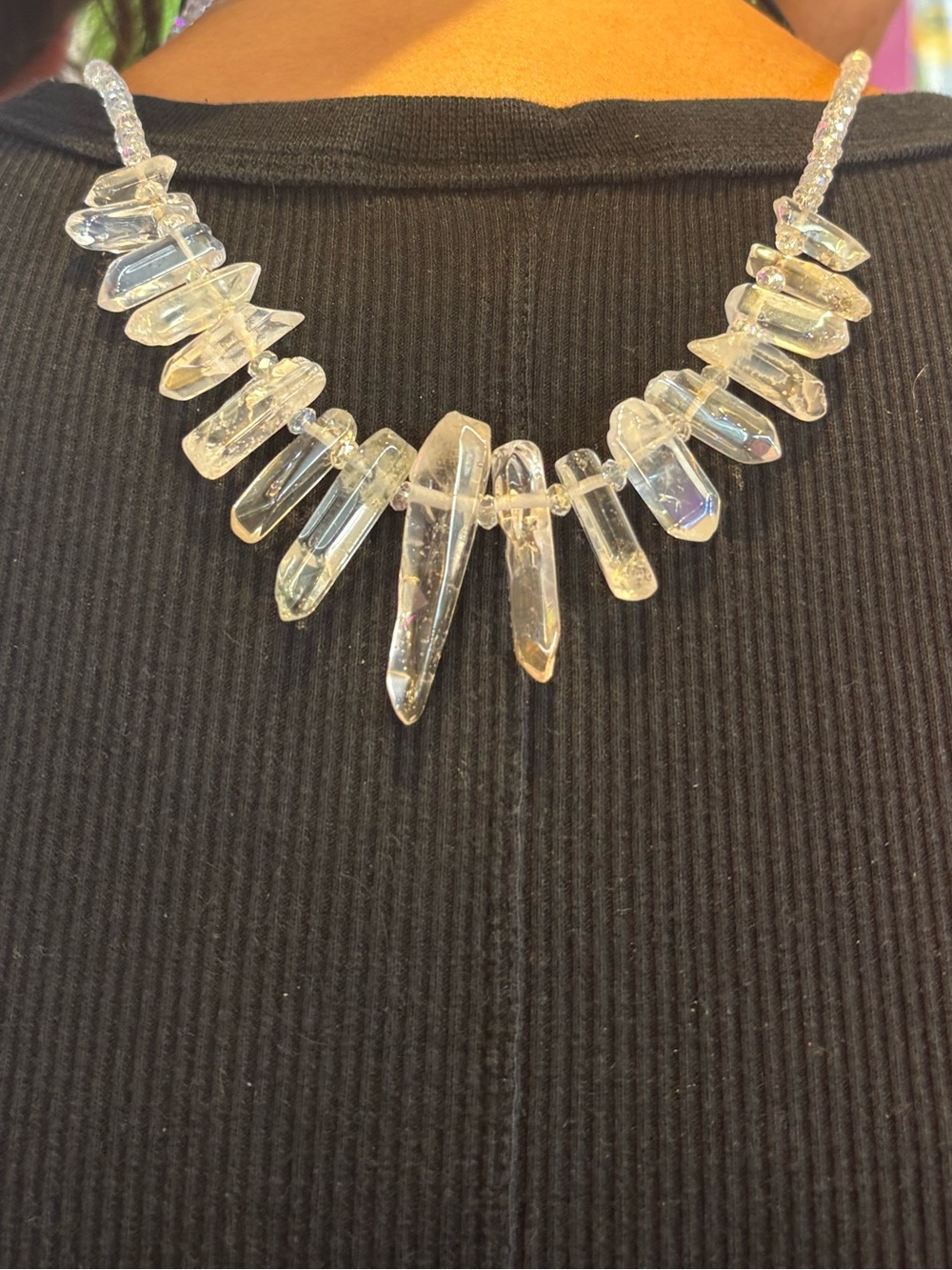 Handmade 💯 Quartz Crystal necklace